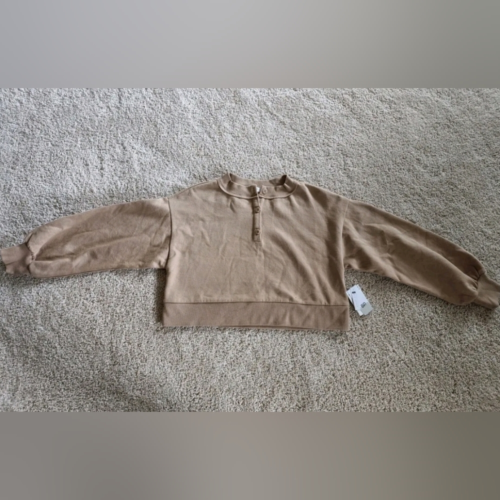 BP. Nordstrom beige cropped new sweatshirt XXS